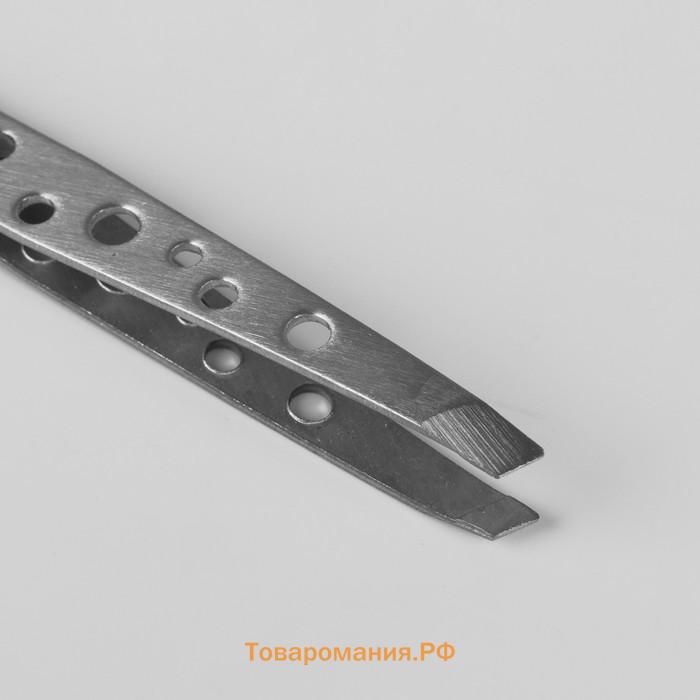 Пинцет скошенный, широкий, 9.5 см
