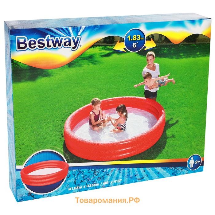 Бассейн надувной Bestway «Сияние» 51027, 183×33 см, от 2 лет, МИКС