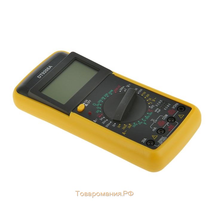 Мультиметр ТУНДРА DT-9208А, ACV/DCV, ACA/DCA, 200-200MΩ, 20nF-200mF, 40-400 °C, 200 kHz