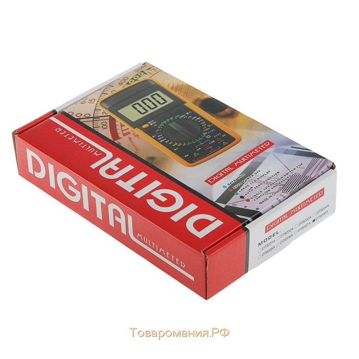 Мультиметр ТУНДРА DT-9208А, ACV/DCV, ACA/DCA, 200-200MΩ, 20nF-200mF, 40-400 °C, 200 kHz