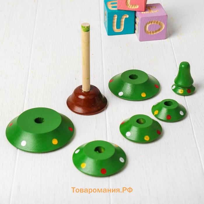Пирамидка "Ёлочка", 7 деталей