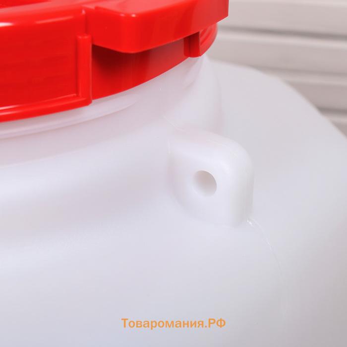 Бочка пищевая, 60 л, горловина 21.5 см, пластиковая, с крышкой