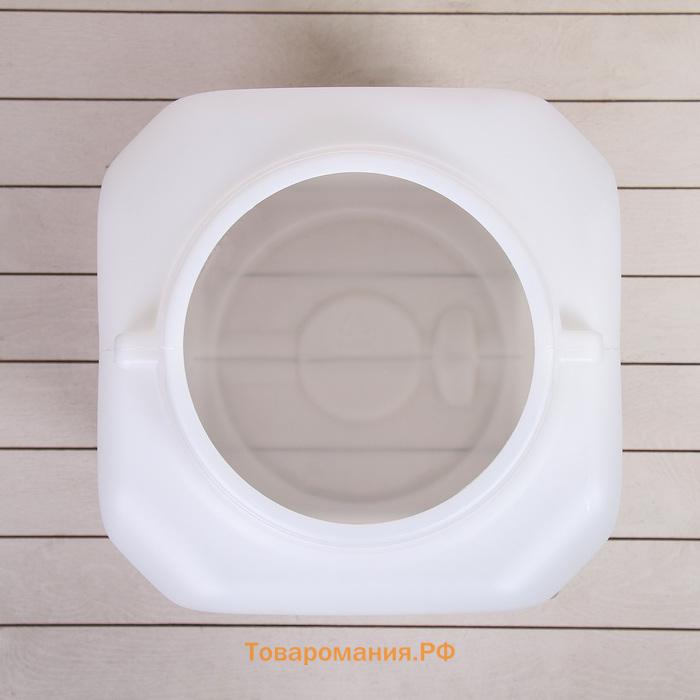 Бочка пищевая, 50 л, горловина 21.5 см, пластиковая, с крышкой