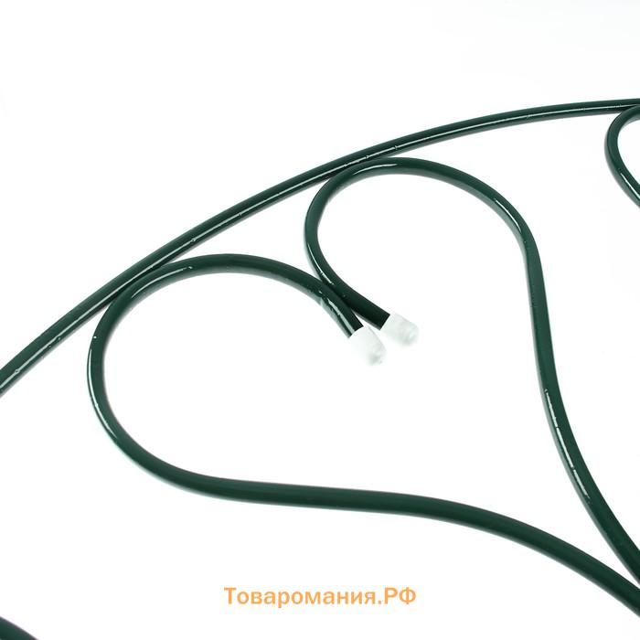 Ограждение декоративное, 69×410 см, 5 секций, с заглушками, металл, зелёное, «Лебедь»