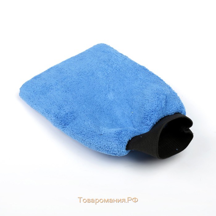 Варежка для уборки авто, 24×16 см, синяя