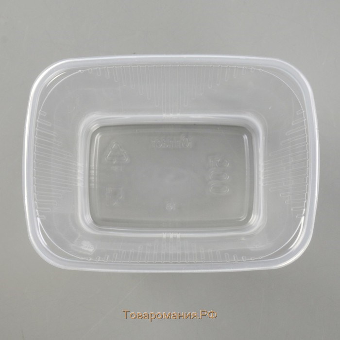 Контейнер одноразовый «Юпласт», 500 гр, 10,8×8,2×10,6 см, прямоугольный, цвет прозрачный