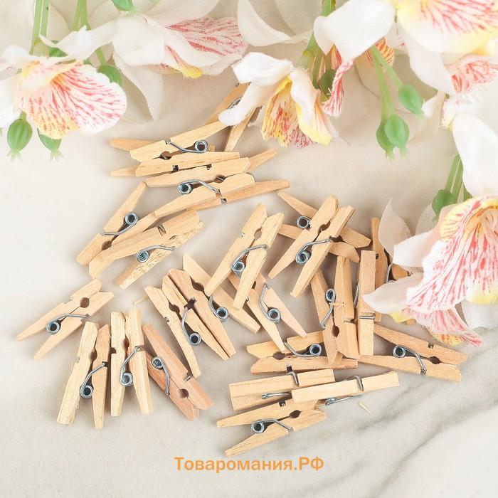 Прищепки для белья , деревянные, 2.5×0.7×0.3 см, 24 шт.
