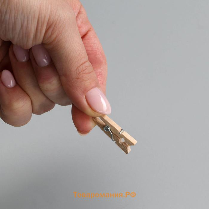 Прищепки для белья , деревянные, 2.5×0.7×0.3 см, 24 шт.