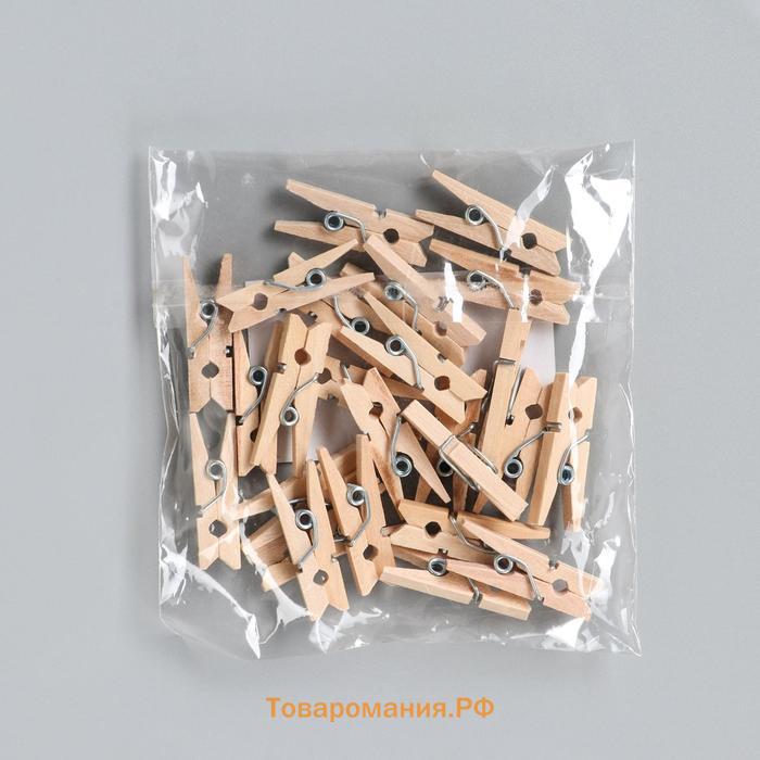 Прищепки для белья , деревянные, 2.5×0.7×0.3 см, 24 шт.