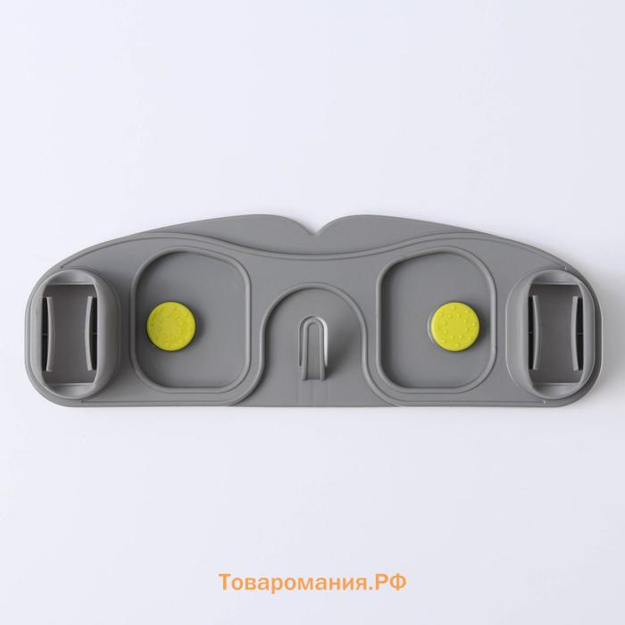 Держатель для швабр, 30×10×5 см, на липучке, с крючком, МИКС