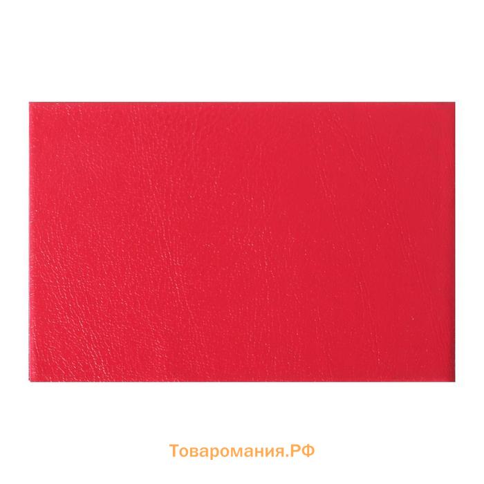 Удостоверение 100 х 65 мм, Calligrata, жёсткая обложка, бумвинил, цвет красный