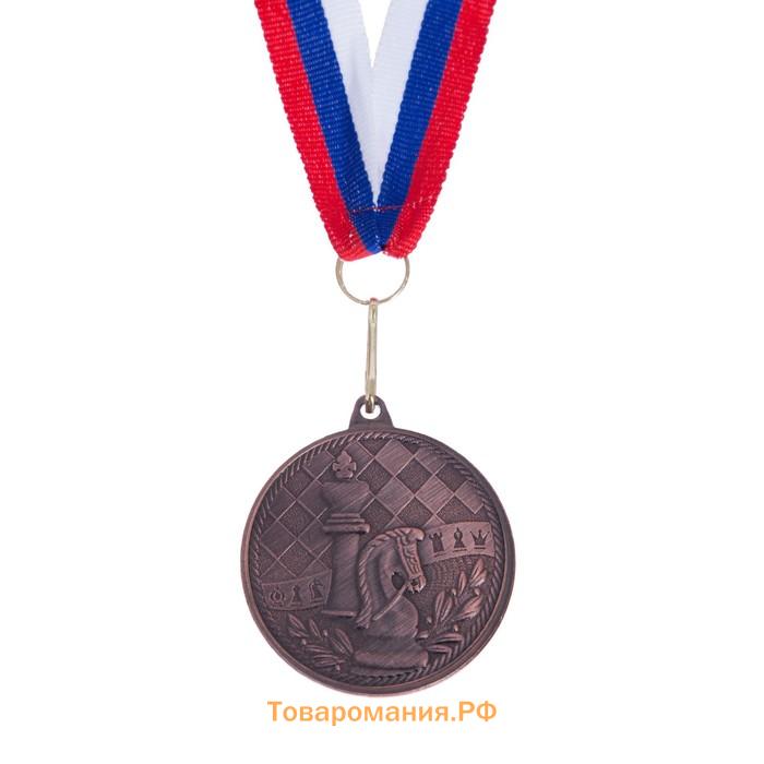 Медаль бронза «Шахматы», d=4 см, с лентой