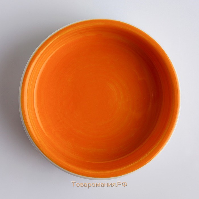 Миска керамическая с морковками 100 мл  8,8 х 8,8 х 3 см, оранжево-белая