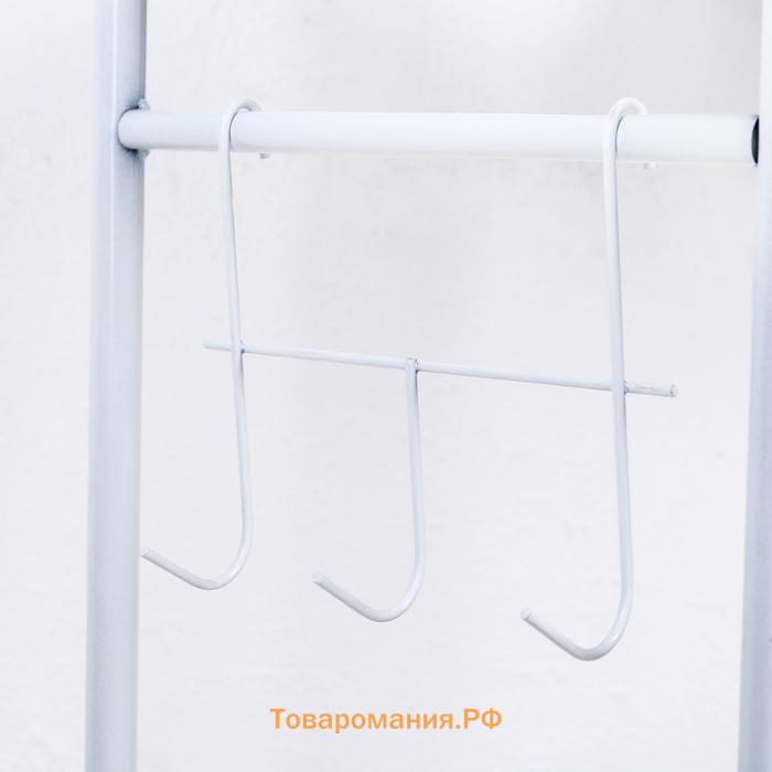 Стеллаж над унитазом, 47×25×152 см, белый