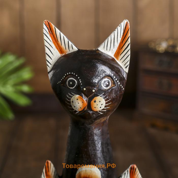 Сувенир «Три коричневые кошки», 5×18×30 см, дерево