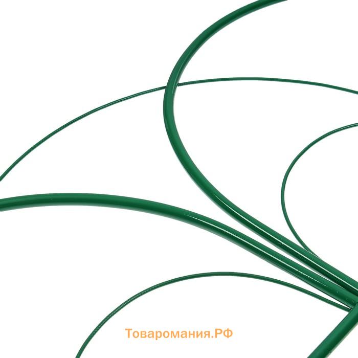 Ограждение декоративное, 50×425 см, 5 секций, металл, зелёное, «Парашют», Greengo