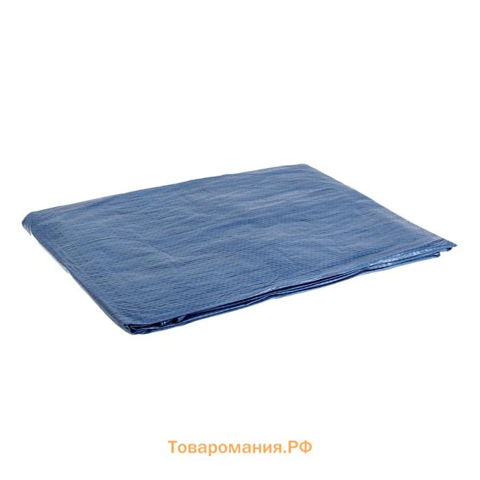 Тент защитный, 5×3 м, плотность 60 г/м², УФ, люверсы шаг 1 м, тарпаулин, УФ, голубой