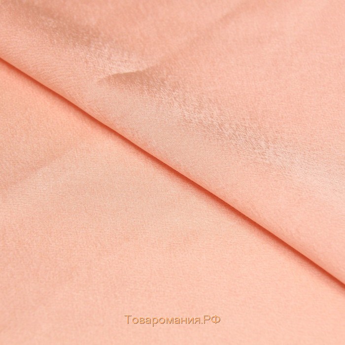Ткань плательная, креп - сатин, ширина 150 см, цвет персиковый