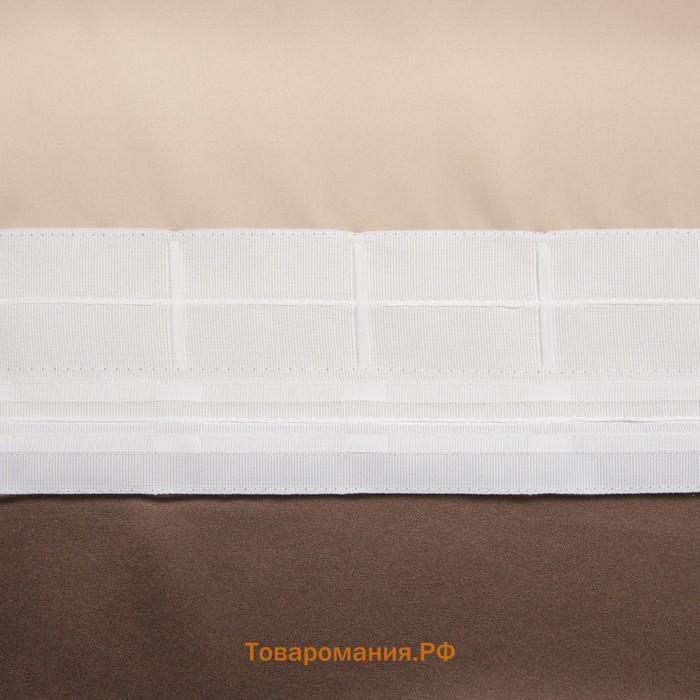 Штора портьерная «» 250×265 см, двусторонний блэкаут, цвет Шоколад, пл. 240 г/м², 100% п/э