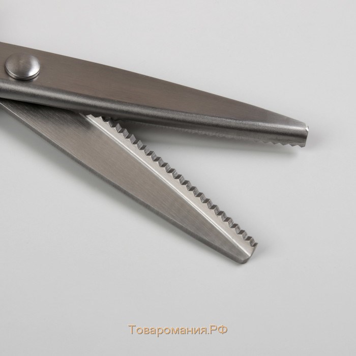 Ножницы «Зигзаг», 9", 23 см, шаг - 3 мм, цвет чёрный