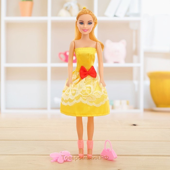 Кукла-модель «Даша» в платье, МИКС