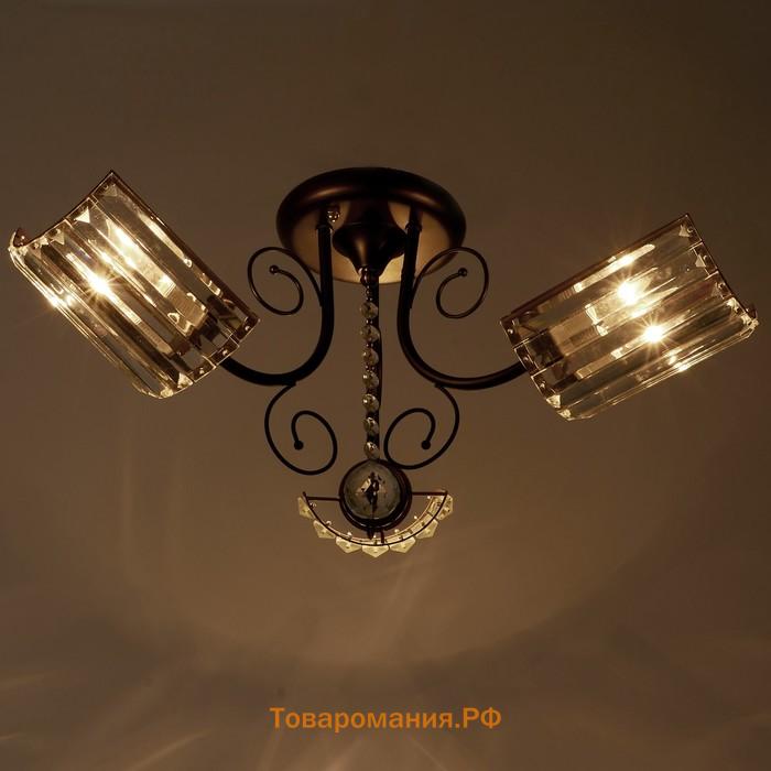 Люстра "Симона" 3x40Вт E27 шоколадный 60x60x24 см BayerLux