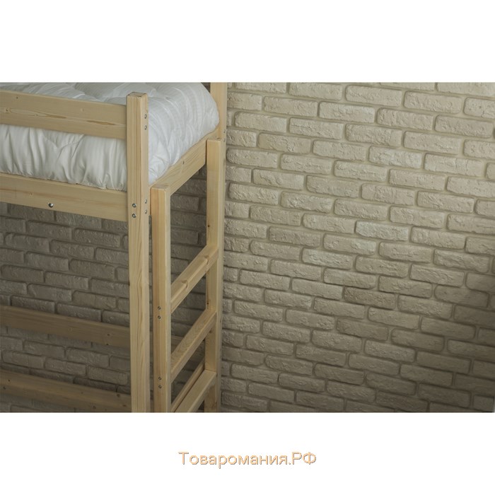 Кровать-чердак «Л1», 700×1600, массив сосны, без покрытия
