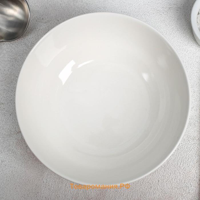 Салатник фарфоровый «Зайка», 600 мл, d=15,5 см, цвет белый