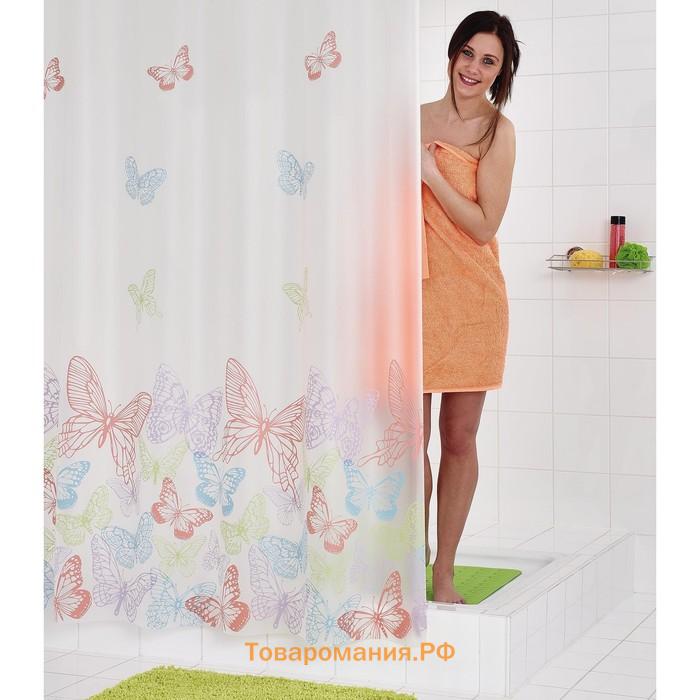Штора для ванных комнат Papillon, полупрозрачная, 180х200 см