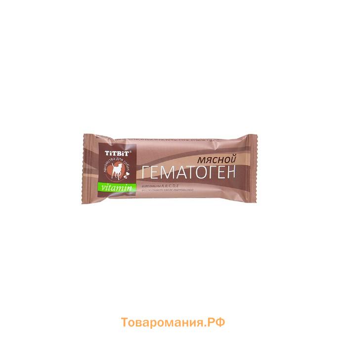 Гематоген Titbit мясной для собак, витаминный, 35 г