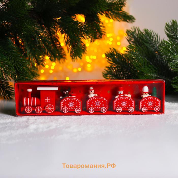 Декор новогодний «Сказочный поезд», 23×5×2 см, МИКС