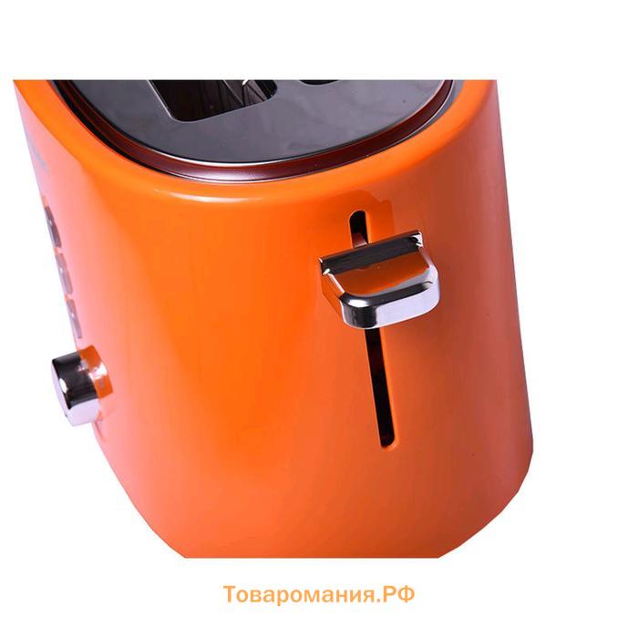 Тостер Oursson TO2110/OR, 800 Вт, 7 режимов прожарки, 2 тоста, оранжевый