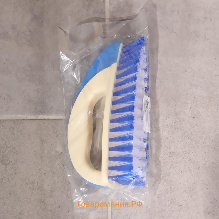 Щётка утюжок для уборки , с ручкой, пластик, хозяйственная, 17×6×8.5 см, МИКС