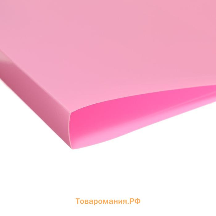 Папка на 2 кольцах А4, Calligrata, 18 мм, 500 мкм, розовая