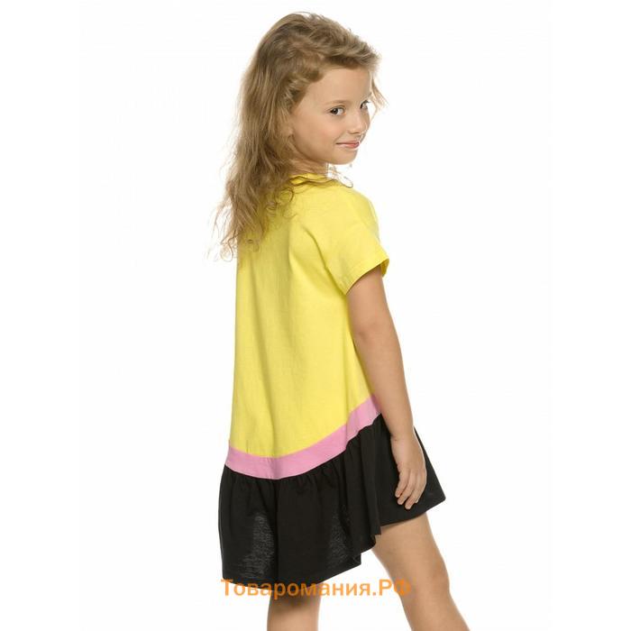 Платье для девочек, рост 92 см, цвет жёлтый