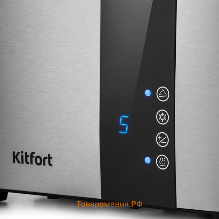 Тостер Kitfort КТ-2047, 850 Вт, 7 режимов прожарки, 2 тоста, серый