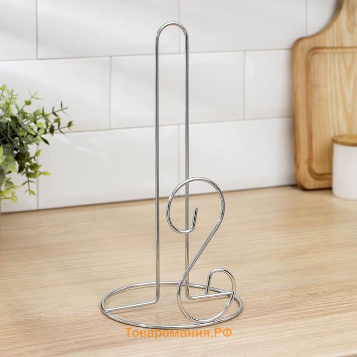 Держатель для бумажных полотенец настольный , 13.4×13, 4×28 см, хромированный