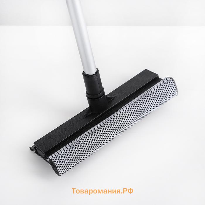 Щётка для окон , телескопической ручка 60(97) см, водосгон 20 см, насадка из поролона 20×8 см