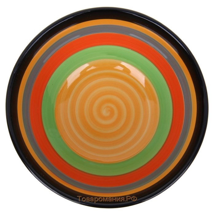 Салатник керамический «Индия», 850 мл, d=15 см, цвет оранжевый
