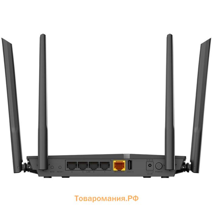Wi-Fi роутер D-Link DIR-1260/RU/R1A, 1167 Мбит/с, 4 порта 1000 Мбит/с, чёрный