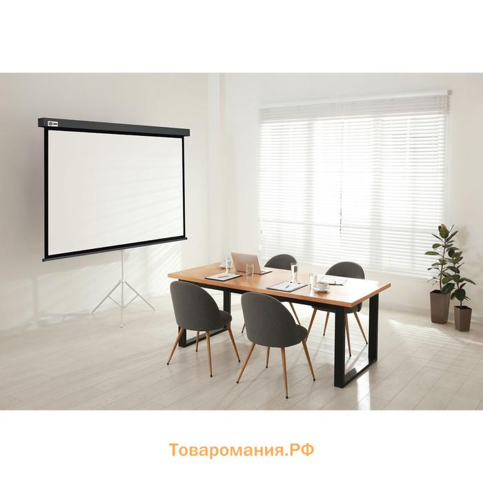 Экран Cactus 127x127см Wallscreen CS-PSW-127X127-SG 1:1 настенно-потолочный рулонный серый