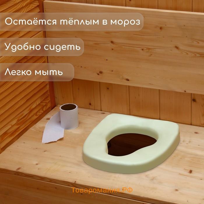 Сиденье анатомической формы для уличного туалета, 41×35 см, пенополиуретан, зелёное