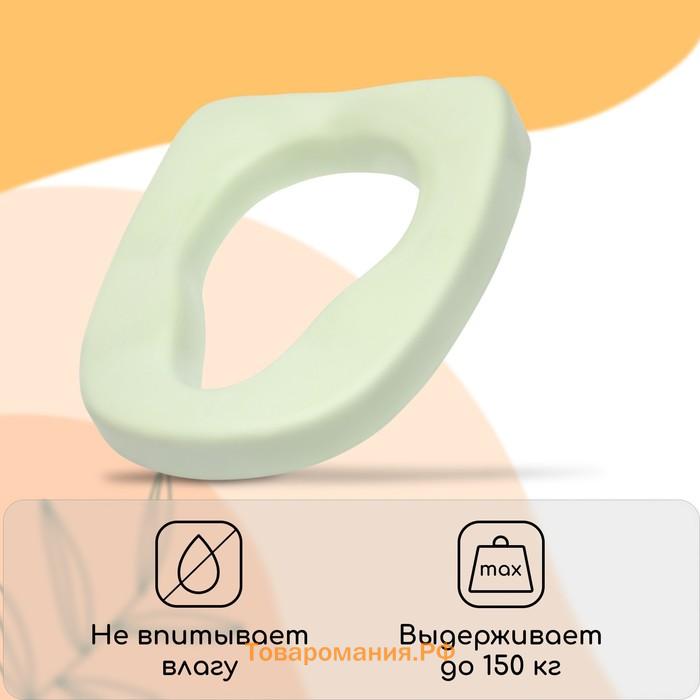 Сиденье анатомической формы для уличного туалета, 41×35 см, пенополиуретан, зелёное
