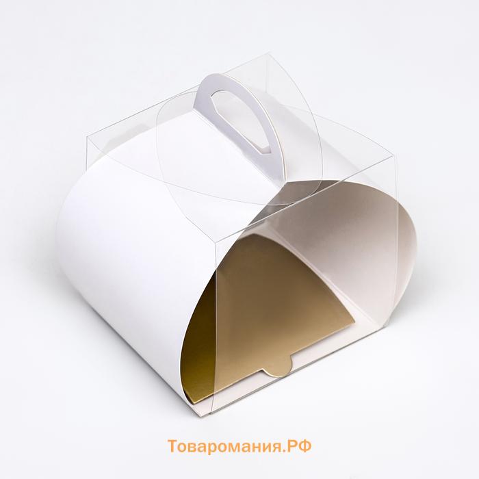 Коробка под Бенто-торт, белая 10×10×10