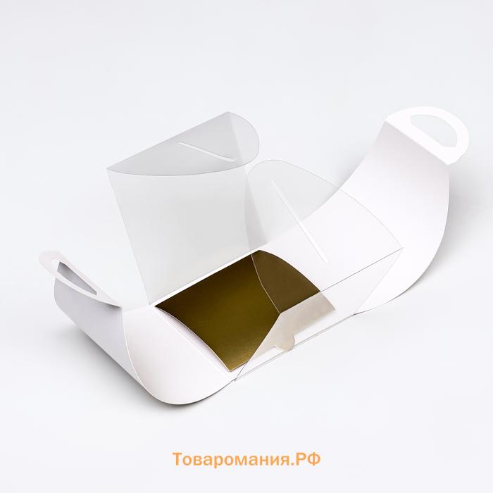 Коробка под Бенто-торт, белая 10×10×10