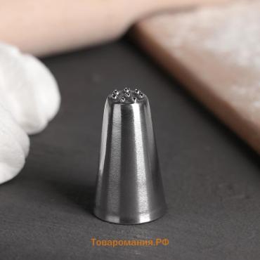 Насадка кондитерская KONFINETTA «Травка», d=2.4 см, выход d=1.2 см, нержавеющая сталь, форма МИКС