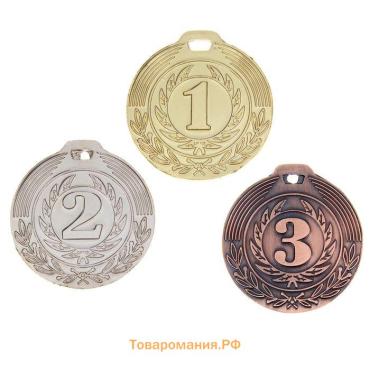 Медаль призовая бронза 021, d=4 см, 3 место, без ленты