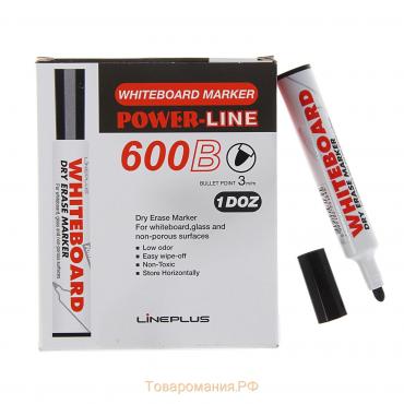 Маркер для доски Line Plus 600B, 3.0 мм, чёрный