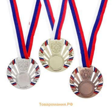 Медаль под нанесение бронза 040, d=7 см, с лентой