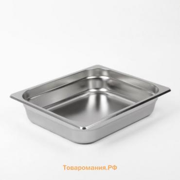 Гастроёмкость 1/2 Hanna Knövell, 65 мм, 32.5×26.5×6.5 см, толщина 0.6 мм, нержавеющая сталь